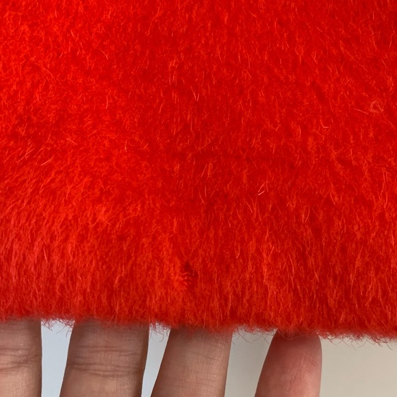 PRICE DROP Vintage Double Breasted Red Coat Fur Neckline 1960s 1970s Approx S/M - Picture 15 of 17